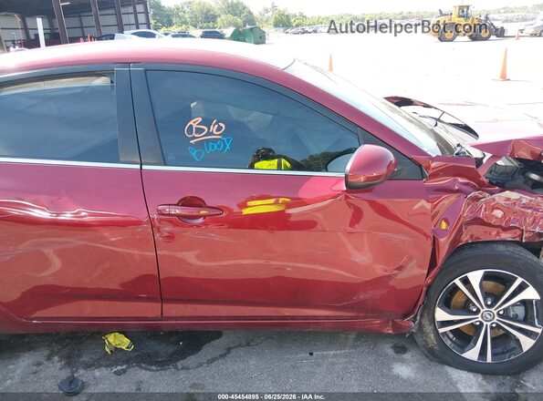 3N1AB8CV5MY272613 2021 NISSAN SENTRA Red Vista de la etiqueta del VIN