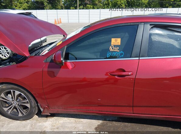 3N1AB8CV5MY272613 2021 NISSAN SENTRA Red Vista de los asientos traseros