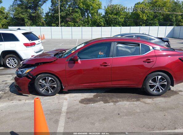 3N1AB8CV5MY272613 2021 NISSAN SENTRA Red Vista interior trasera