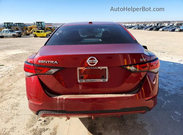 3N1AB8CV5NY225616 2022 NISSAN SENTRA Burgundy Widok z tyłu