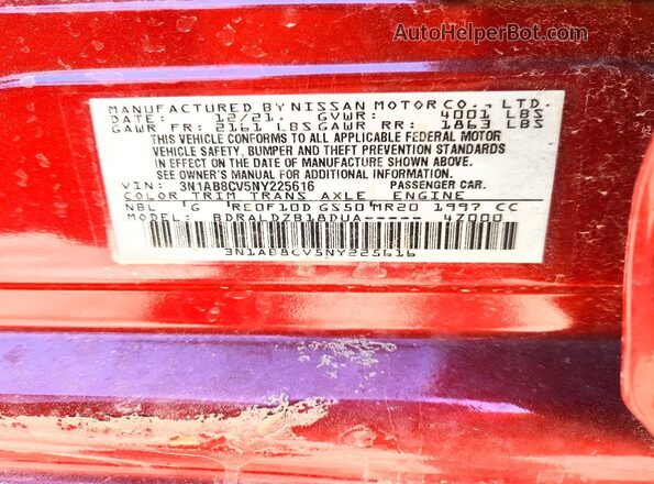 3N1AB8CV5NY225616 2022 NISSAN SENTRA Burgundy Widok komory silnika