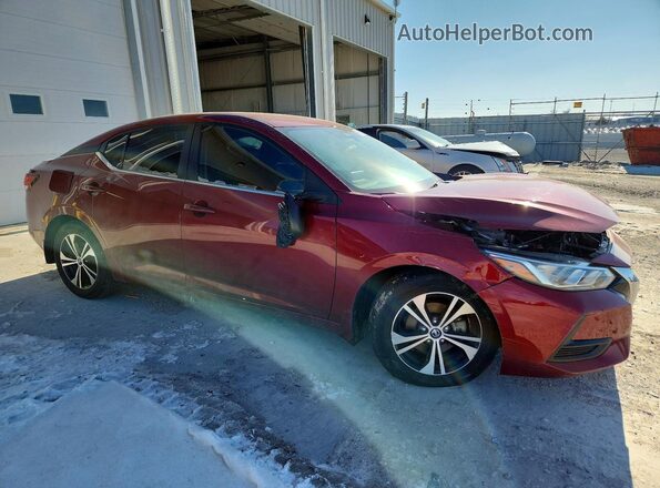 3N1AB8CV5NY225616 2022 NISSAN SENTRA Burgundy Przód prawy
