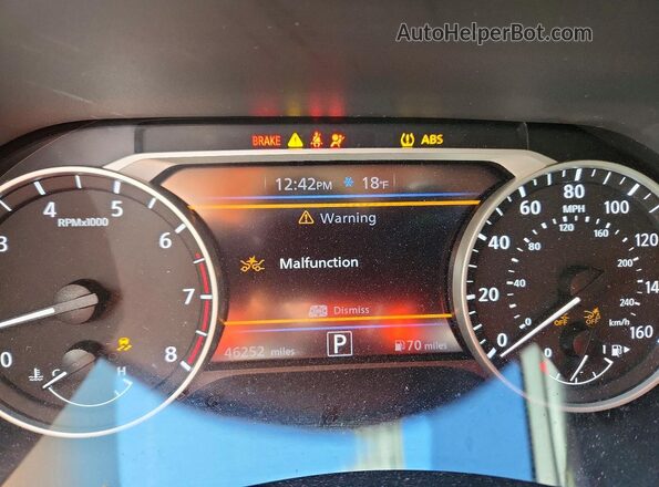 3N1AB8CV5NY225616 2022 NISSAN SENTRA Burgundy Widok zestawu wskaźników