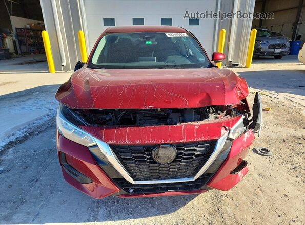 3N1AB8CV5NY225616 2022 NISSAN SENTRA Burgundy Widok z przodu