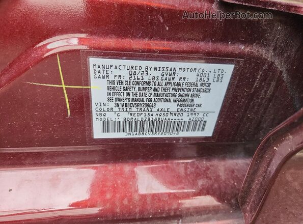 3N1AB8CV5RY209048 2024 NISSAN SENTRA Burgundy Widok komory silnika