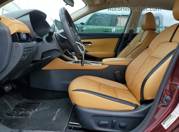 3N1AB8CV5SY222260 2025 NISSAN SENTRA Темно-бордовый Вид салона спереди