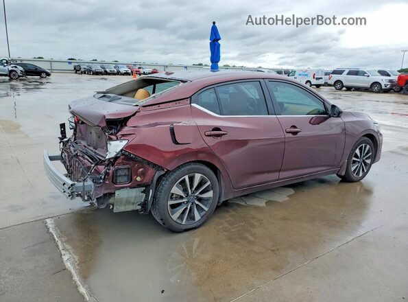 3N1AB8CV5SY222260 2025 NISSAN SENTRA Темно-бордовый Задняя правая четверть