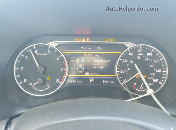 3N1AB8CV5SY375267 2025 NISSAN SENTRA White Вид щитка приладів