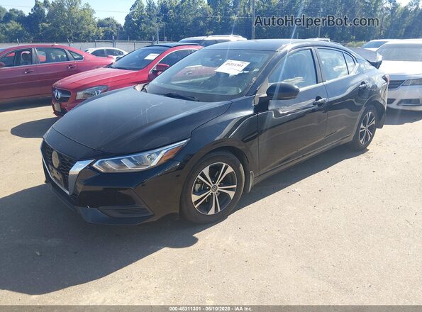 3N1AB8CV6LY290357 2020 NISSAN SENTRA Черный Передняя левая четверть