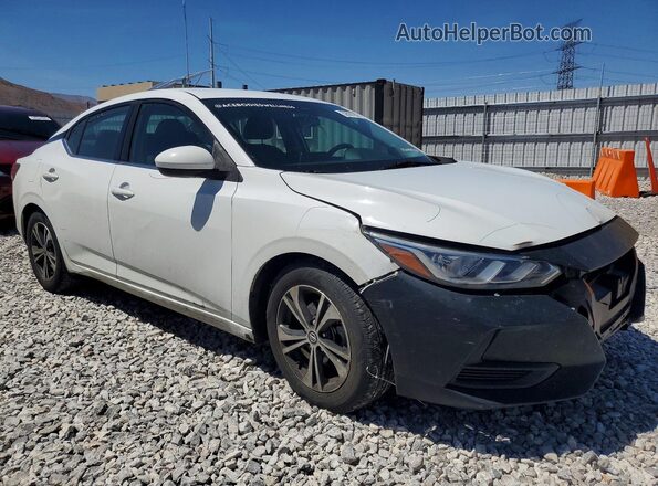 3N1AB8CV6MY241709 2021 NISSAN SENTRA Белый Передняя правая четверть