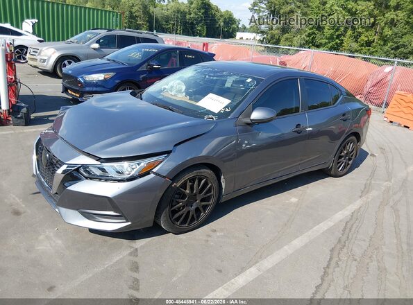 3N1AB8CV6MY325982 2021 NISSAN SENTRA Серый Передняя левая четверть