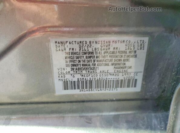 3N1AB8CV6NY242571 2022 NISSAN SENTRA Gray Engine compartment view