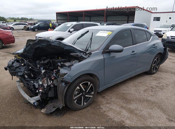 3N1AB8CV6RY219166 2024 NISSAN SENTRA Blue წინა მარცხენა ხედი სამი მეოთხედიდან