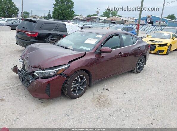 3N1AB8CV6SY210988 2025 NISSAN SENTRA Maroon Front left