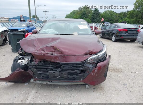 3N1AB8CV6SY210988 2025 NISSAN SENTRA Maroon Dashboard view