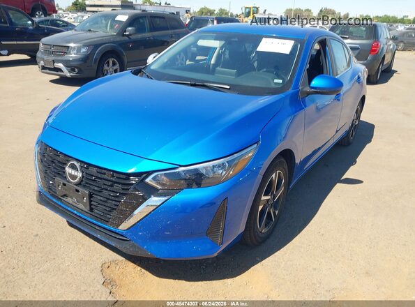 3N1AB8CV6SY309293 2025 NISSAN SENTRA Blue Vista tres cuartos delantera izquierda