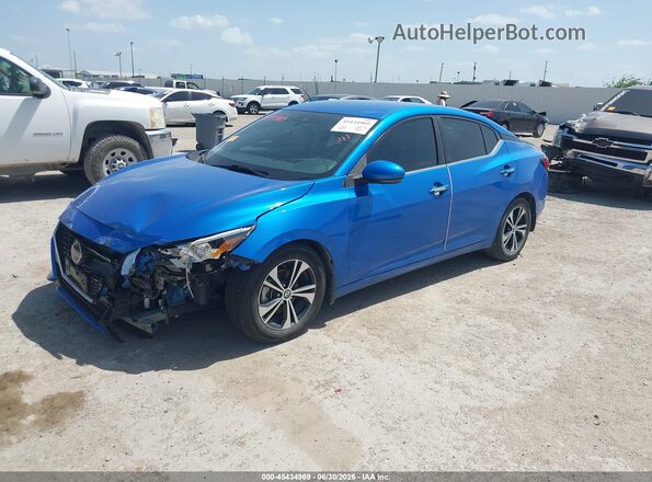 3N1AB8CV7LY236596 2020 NISSAN SENTRA Blue Передня ліва чверть