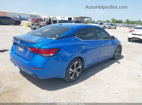 3N1AB8CV7LY236596 2020 NISSAN SENTRA Blue Задня права чверть