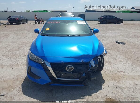 3N1AB8CV7LY236596 2020 NISSAN SENTRA Blue Вид щитка приладів