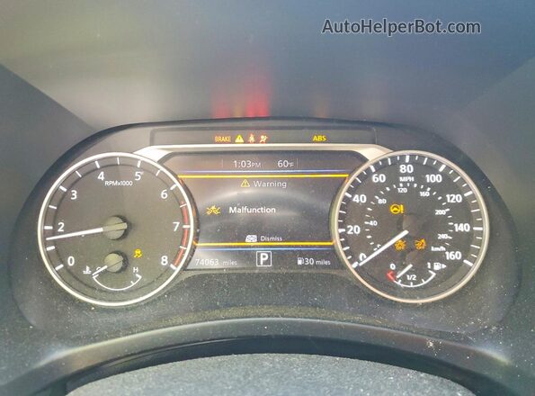 3N1AB8CV7MY250435 2021 NISSAN SENTRA Silver Instrument cluster view