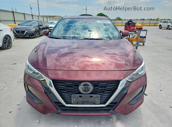 3N1AB8CV7MY257725 2021 NISSAN SENTRA Maroon Vista frontal