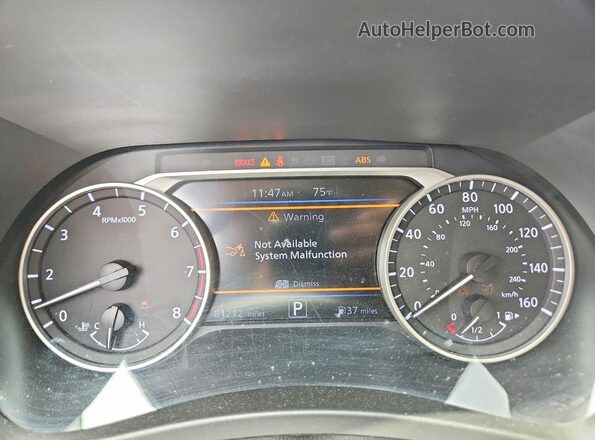 3N1AB8CV7MY257725 2021 NISSAN SENTRA Maroon Vista del cuadro de instrumentos
