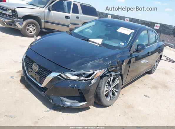 3N1AB8CV7MY292670 2021 NISSAN SENTRA Черный Передняя левая четверть