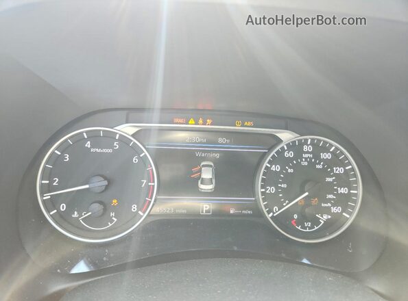 3N1AB8CV7MY331872 2021 NISSAN SENTRA Silver Instrument cluster view