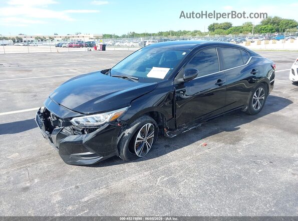3N1AB8CV7PY280250 2023 NISSAN SENTRA Black წინა მარცხენა ხედი სამი მეოთხედიდან