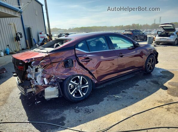 3N1AB8CV7RY379203 2024 NISSAN SENTRA Burgundy Trasero derecho