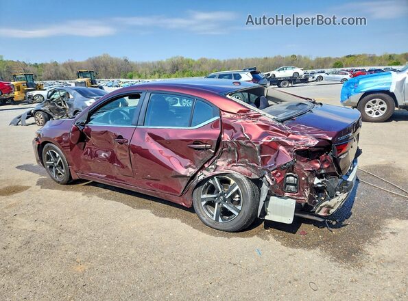 3N1AB8CV7RY379203 2024 NISSAN SENTRA Burgundy Trasero izquierdo