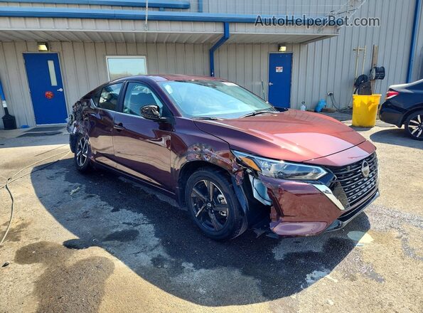 3N1AB8CV7RY379203 2024 NISSAN SENTRA Burgundy Delantero derecho