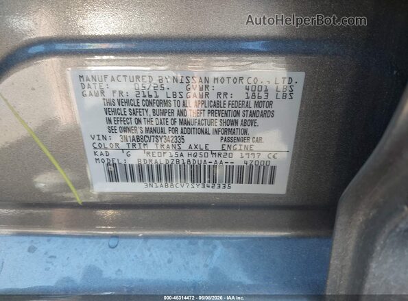 3N1AB8CV7SY342335 2025 NISSAN SENTRA Gray Widok komory silnika