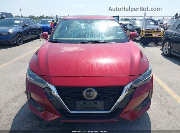 3N1AB8CV8LY257697 2020 NISSAN SENTRA Красный Вид щитка приборов