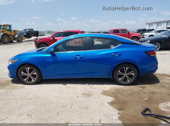 3N1AB8CV8MY211286 2021 NISSAN SENTRA Blue სალონის 360-გრადუსიანი ხედი