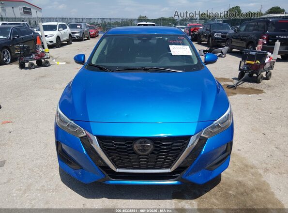 3N1AB8CV8MY211286 2021 NISSAN SENTRA Blue ხელსაწყოთა პანელის ხედი