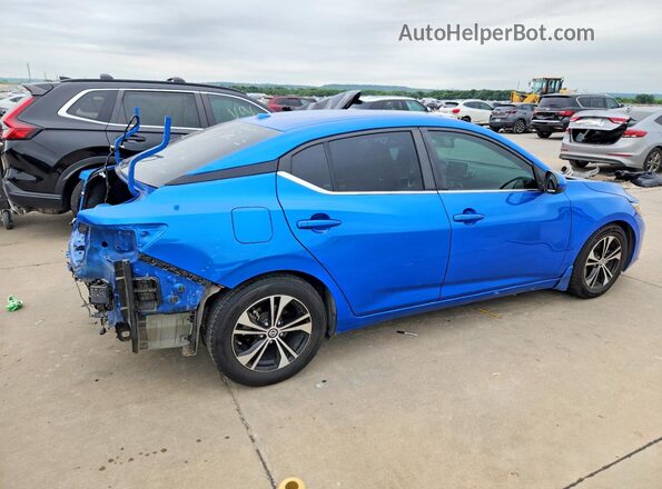 3N1AB8CV8MY266739 2021 NISSAN SENTRA Blue Задня права чверть