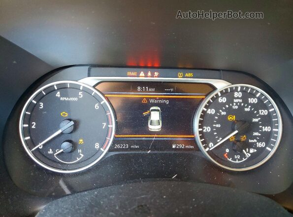 3N1AB8CV8MY280916 2021 NISSAN SENTRA Белый Вид щитка приборов
