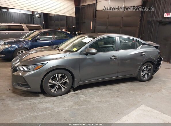 3N1AB8CV8MY283055 2021 NISSAN SENTRA Gray Widok wnętrza 360 stopni