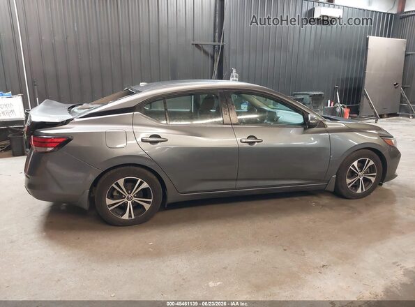 3N1AB8CV8MY283055 2021 NISSAN SENTRA Gray Widok wnętrza z tyłu