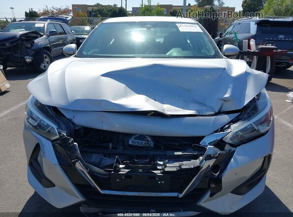 3N1AB8CV8MY293133 2021 NISSAN SENTRA Silver Instrument cluster view