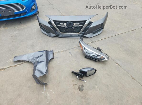 3N1AB8CV8MY316894 2021 NISSAN SENTRA Gray Engine compartment view