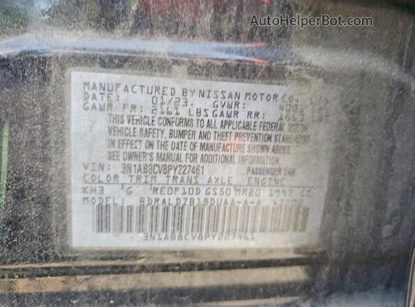 3N1AB8CV8PY227461 2023 NISSAN SENTRA Black Widok komory silnika