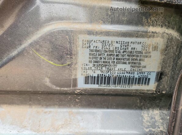 3N1AB8CV8PY251727 2023 NISSAN SENTRA Gray ძრავის განყოფილების ხედი