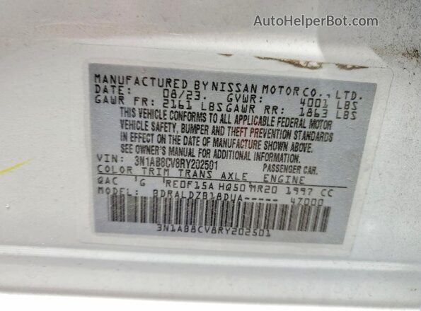 3N1AB8CV8RY202501 2024 NISSAN SENTRA White 
