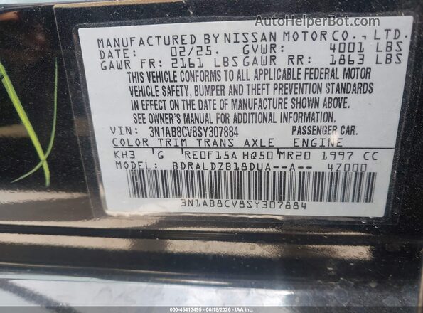3N1AB8CV8SY307884 2025 NISSAN SENTRA Черный 
