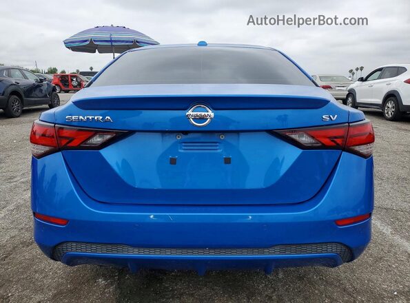 3N1AB8CV9LY260348 2020 NISSAN SENTRA Blue უკანა ხედი