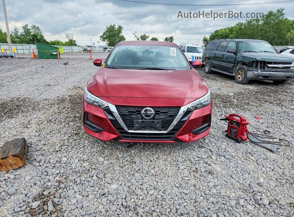 3N1AB8CV9MY212544 2021 NISSAN SENTRA Burgundy Դիմացի տեսք