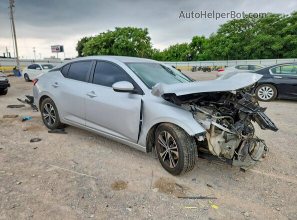 3N1AB8CV9MY222345 2021 NISSAN SENTRA Silver Delantero derecho