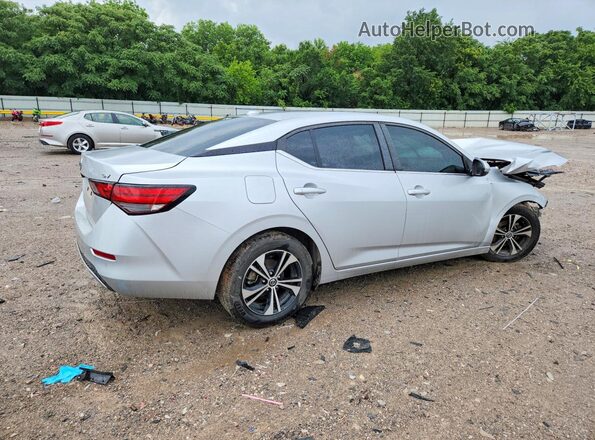 3N1AB8CV9MY222345 2021 NISSAN SENTRA Silver Trasero derecho